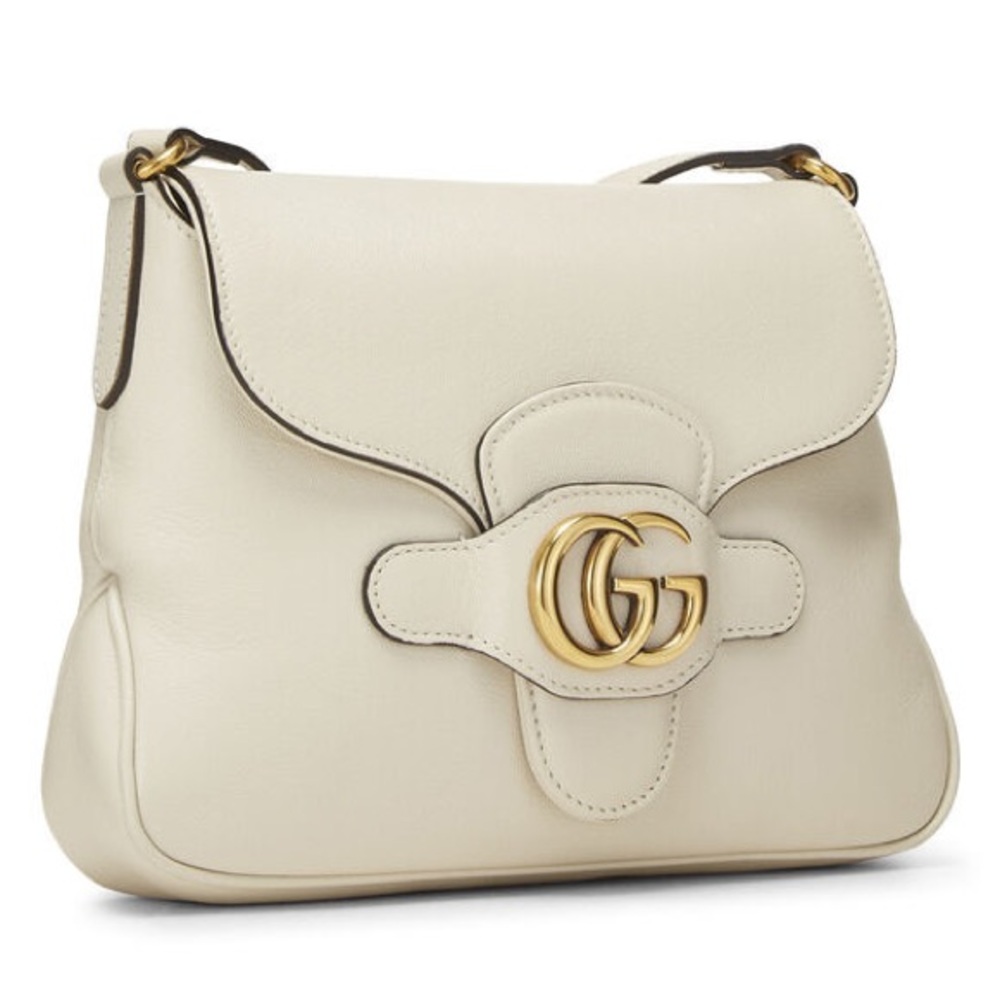 Gucci Ivory Crossbody Messenger Bag with Iconic GG Gold Hardware W/ COA - Picture 8 of 12